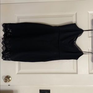 Black side zip up dress